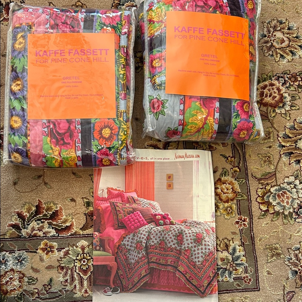 Kaffe Fassett Neiman Marcus Pillow Shams - Multicolor-NEW